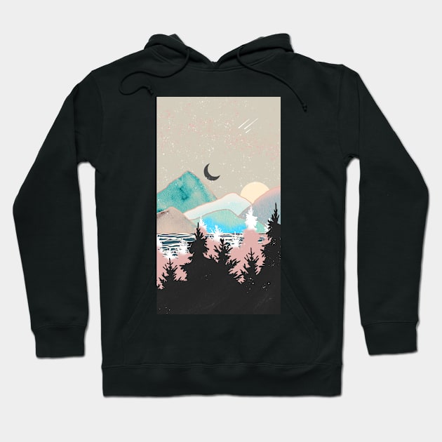 Pastel Mountain View Celestes Studio© Hoodie by CelestesStudio